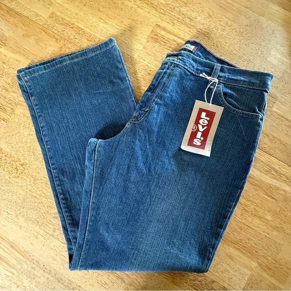 NWT Levi's Relaxed Boot Cut 550 16 Short Misses Indigo Jeans classic rise - Picture 10 of 14